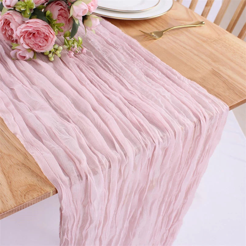 Chemin de Table en Gaze Effet Boho Champêtre Mariage & Fêtes