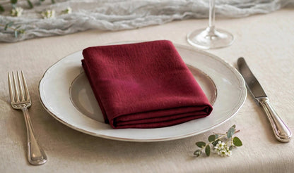 Lot de Serviettes de Table 40 x 40 cm en Polyester Couleur Unie – Décoration de Fête, Mariage et Noël