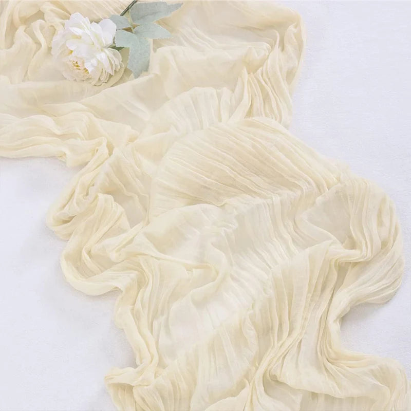 Chemin de Table en Gaze Effet Boho Champêtre Mariage & Fêtes