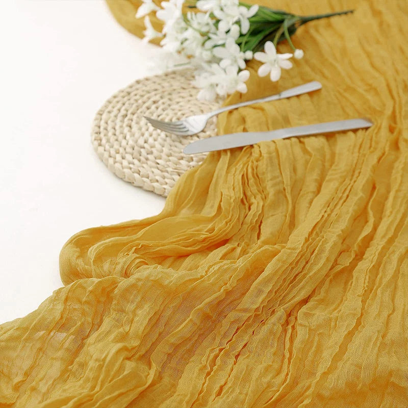 Chemin de Table en Gaze Effet Boho Champêtre Mariage & Fêtes