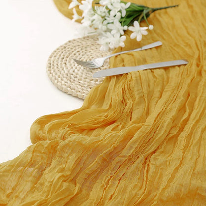 Chemin de Table en Gaze Effet Boho Champêtre Mariage & Fêtes