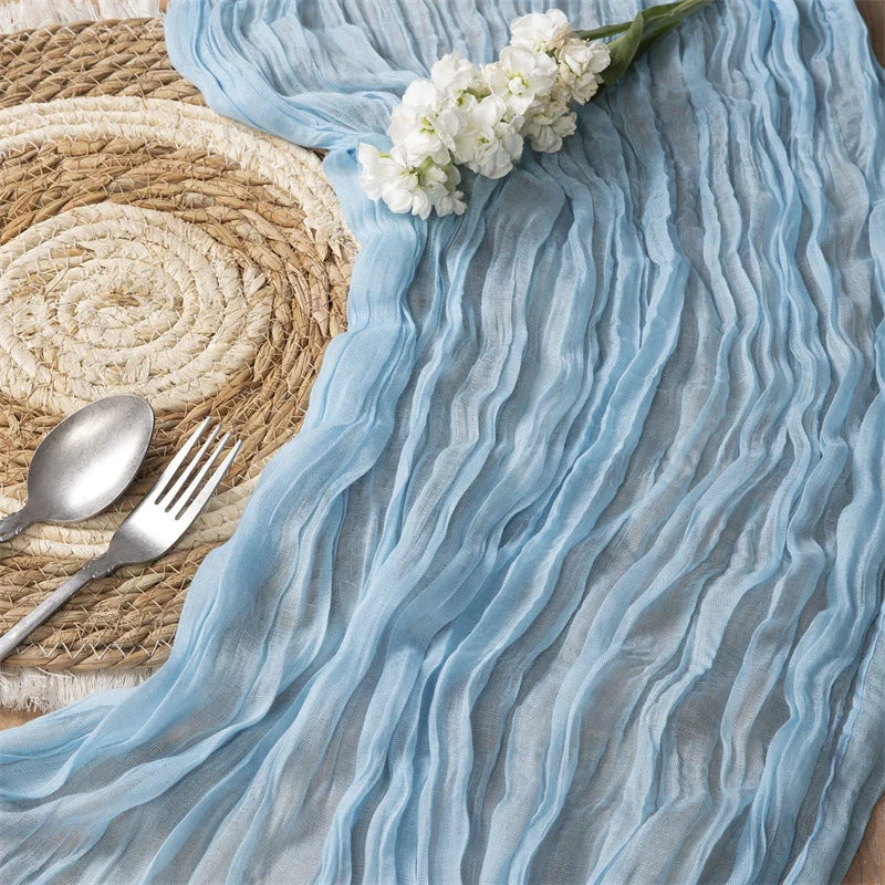 Chemin de Table en Gaze Effet Boho Champêtre Mariage & Fêtes