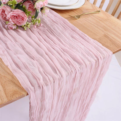 Chemin de Table en Gaze Effet Boho Champêtre Mariage & Fêtes
