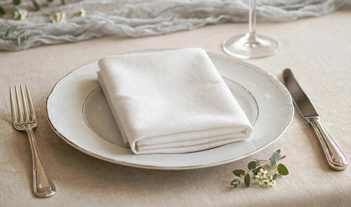 Lot de Serviettes de Table 40 x 40 cm en Polyester Couleur Unie – Décoration de Fête, Mariage et Noël