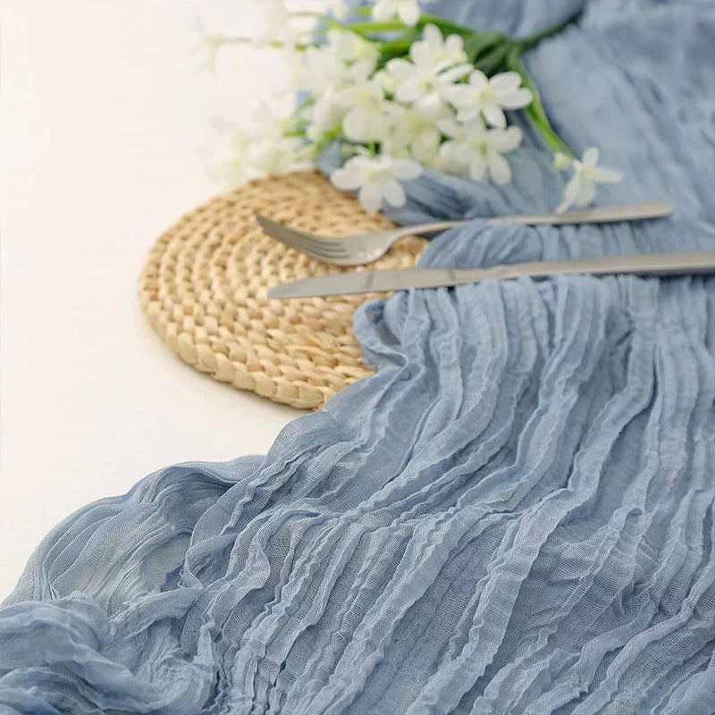 Chemin de Table en Gaze Effet Boho Champêtre Mariage & Fêtes
