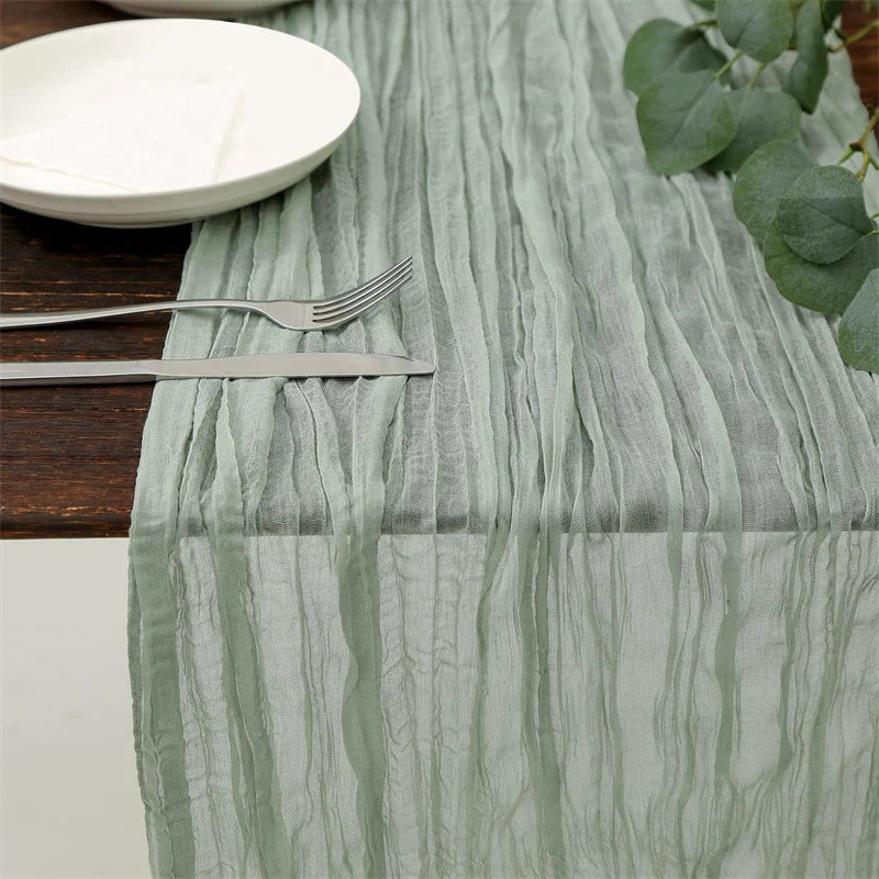 Chemin de Table en Gaze Effet Boho Champêtre Mariage & Fêtes