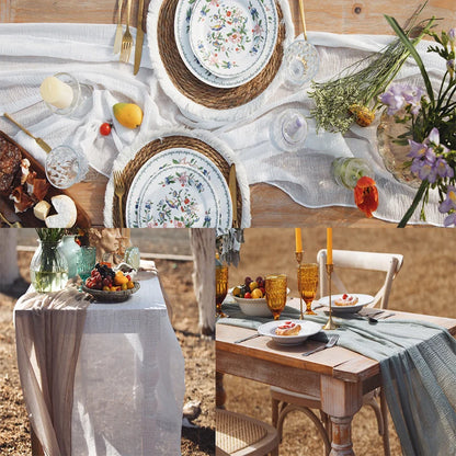 Chemin de Table en Gaze Effet Boho Champêtre Mariage & Fêtes