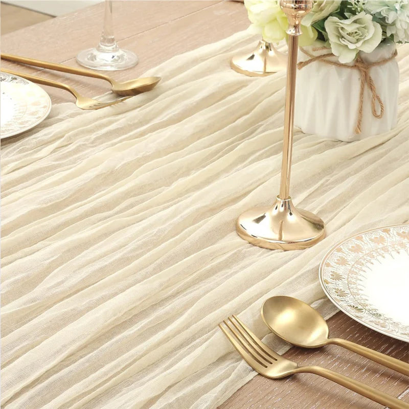 Chemin de Table en Gaze Effet Boho Champêtre Mariage & Fêtes