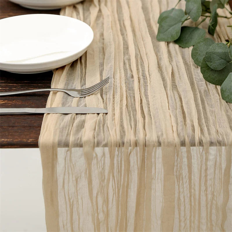 Chemin de Table en Gaze Effet Boho Champêtre Mariage & Fêtes