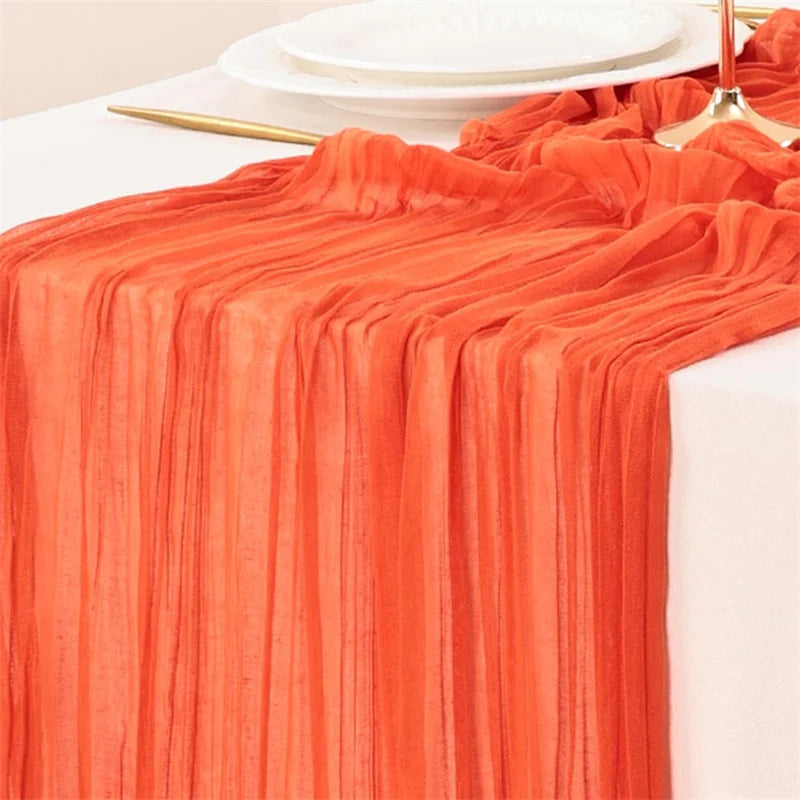 Chemin de Table en Gaze Effet Boho Champêtre Mariage & Fêtes