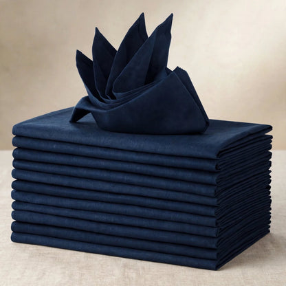 Lot de Serviettes de Table 40 x 40 cm en Polyester Couleur Unie – Décoration de Fête, Mariage et Noël