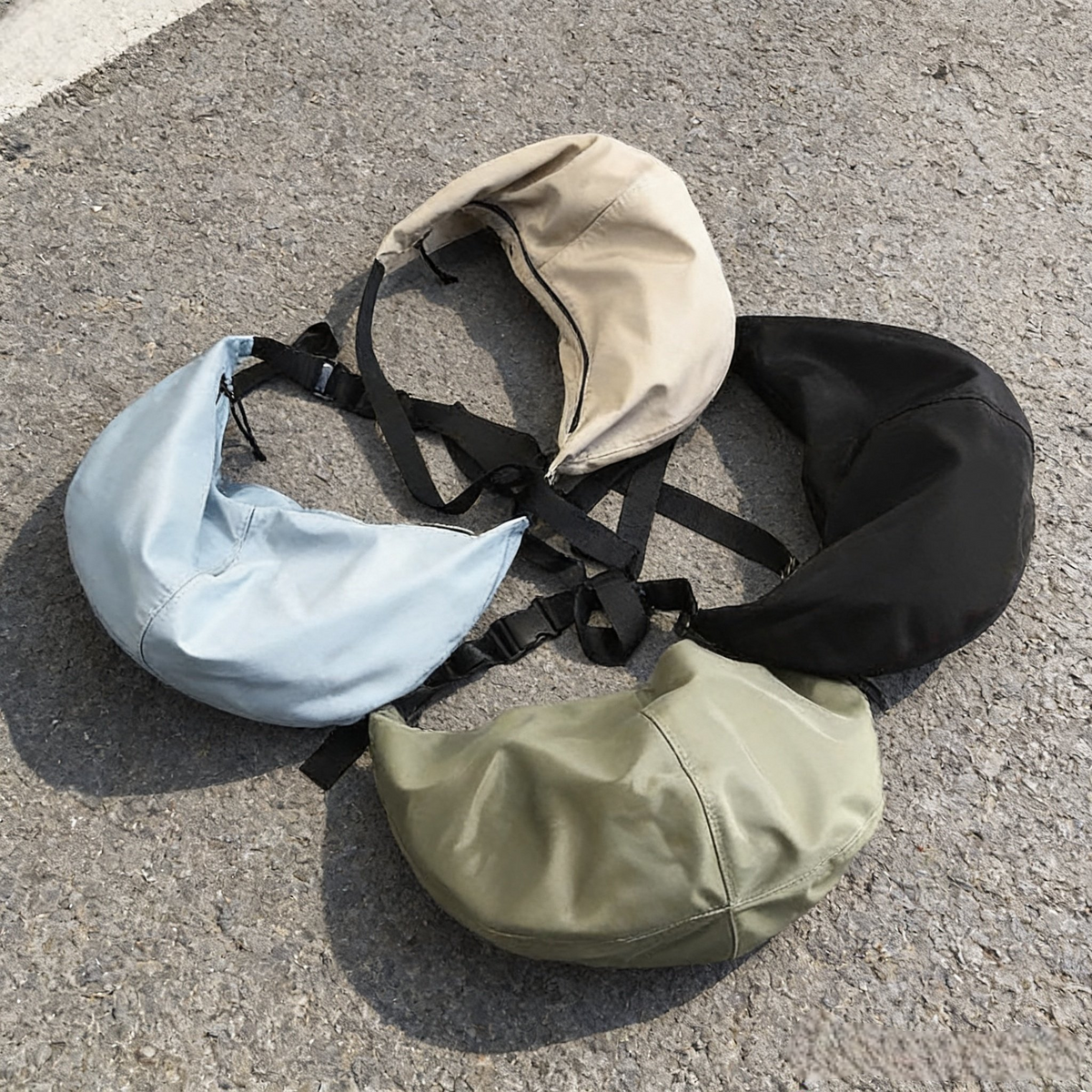 Sac à Bandoulière Homme Grande Capacité en Nylon Imperméable – Style Urbain Unisexe