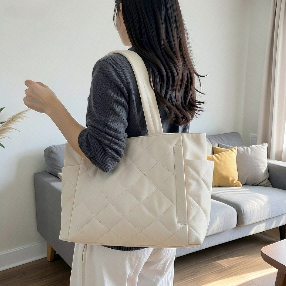 Sac à Bandoulière Femme Grande Capacité en Nylon – Sac de Travail Décontracté