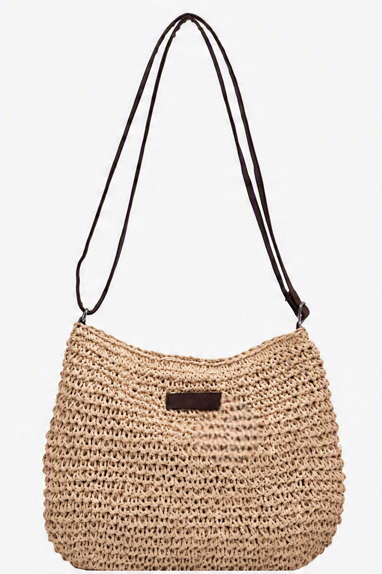 Sac à Bandoulière Femme en Paille Tressée – Style Bohème Chic d’Été