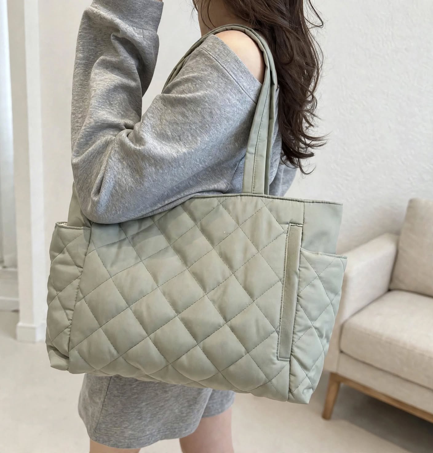 Sac à Bandoulière Femme Grande Capacité en Nylon – Sac de Travail Décontracté