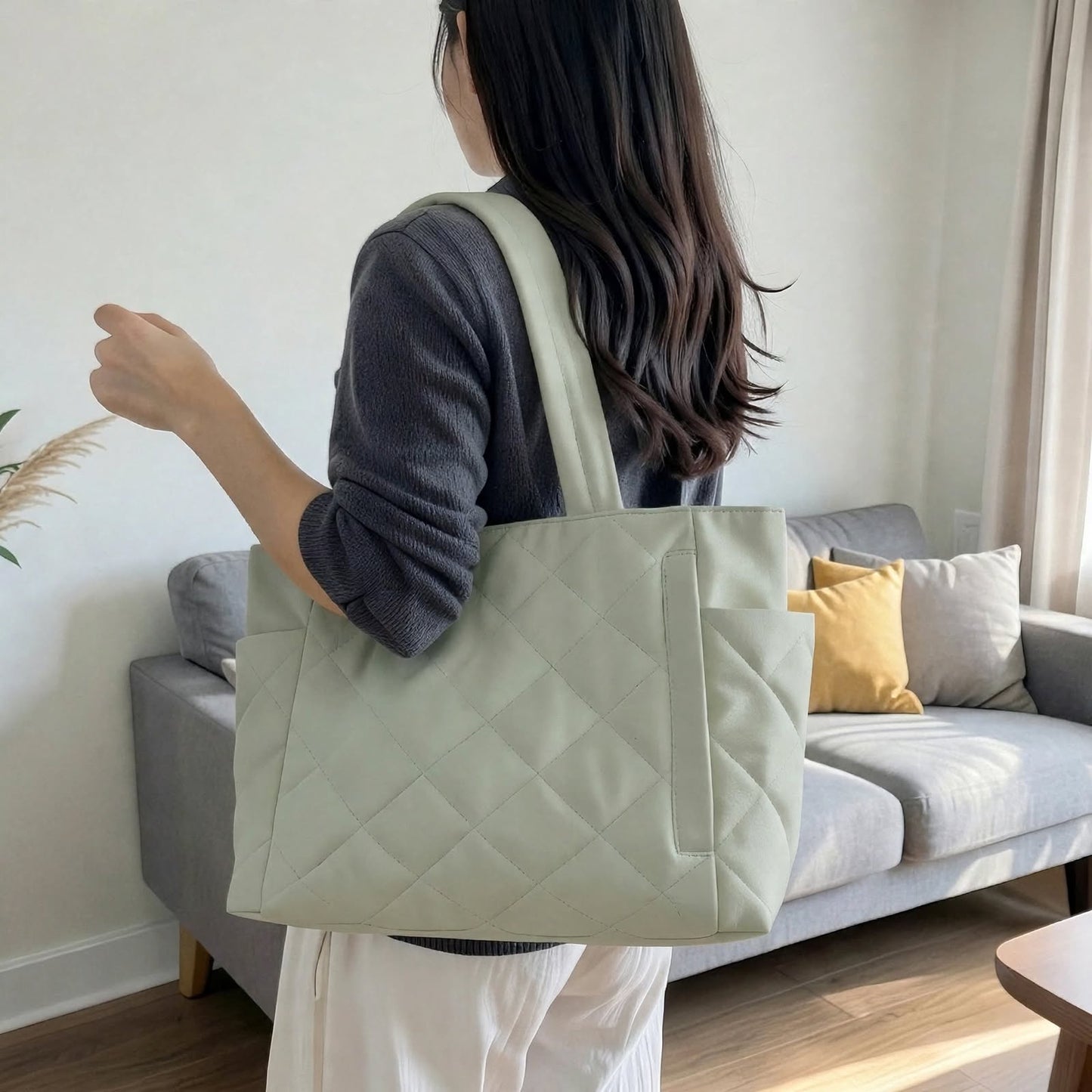 Sac à Bandoulière Femme Grande Capacité en Nylon – Sac de Travail Décontracté