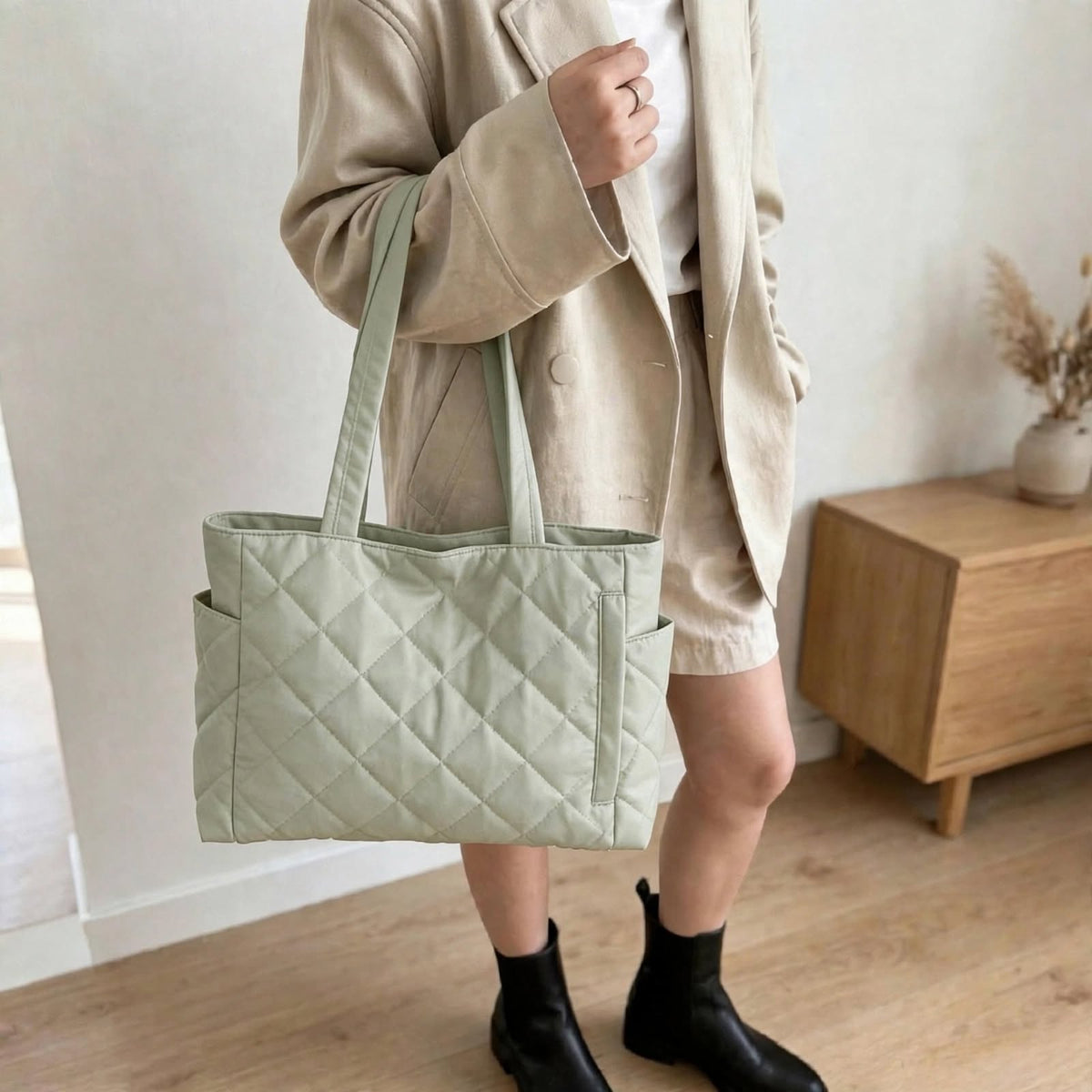 Sac à Bandoulière Femme Grande Capacité en Nylon – Sac de Travail Décontracté
