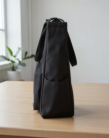 Sac noir de cours Fourre-Tout Grande Capacité en Polyester – Sac à Bandoulière Multi-Usage