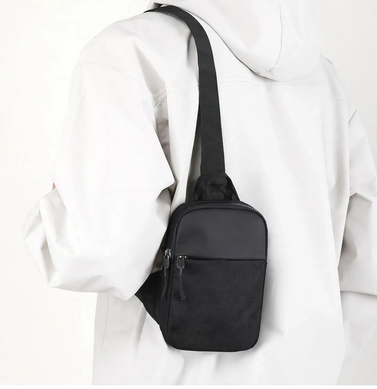 Mini sac bandoulière en nylon unisexe