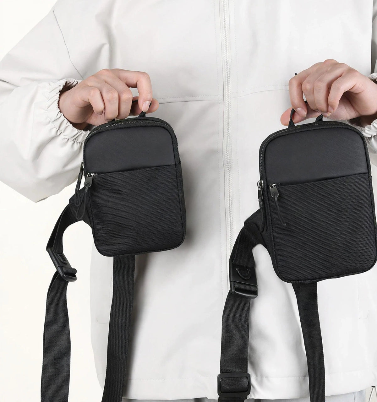 Mini sac bandoulière en nylon unisexe